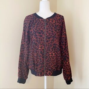 BeachLunchLounge Leopard Bomber Jacket - XL